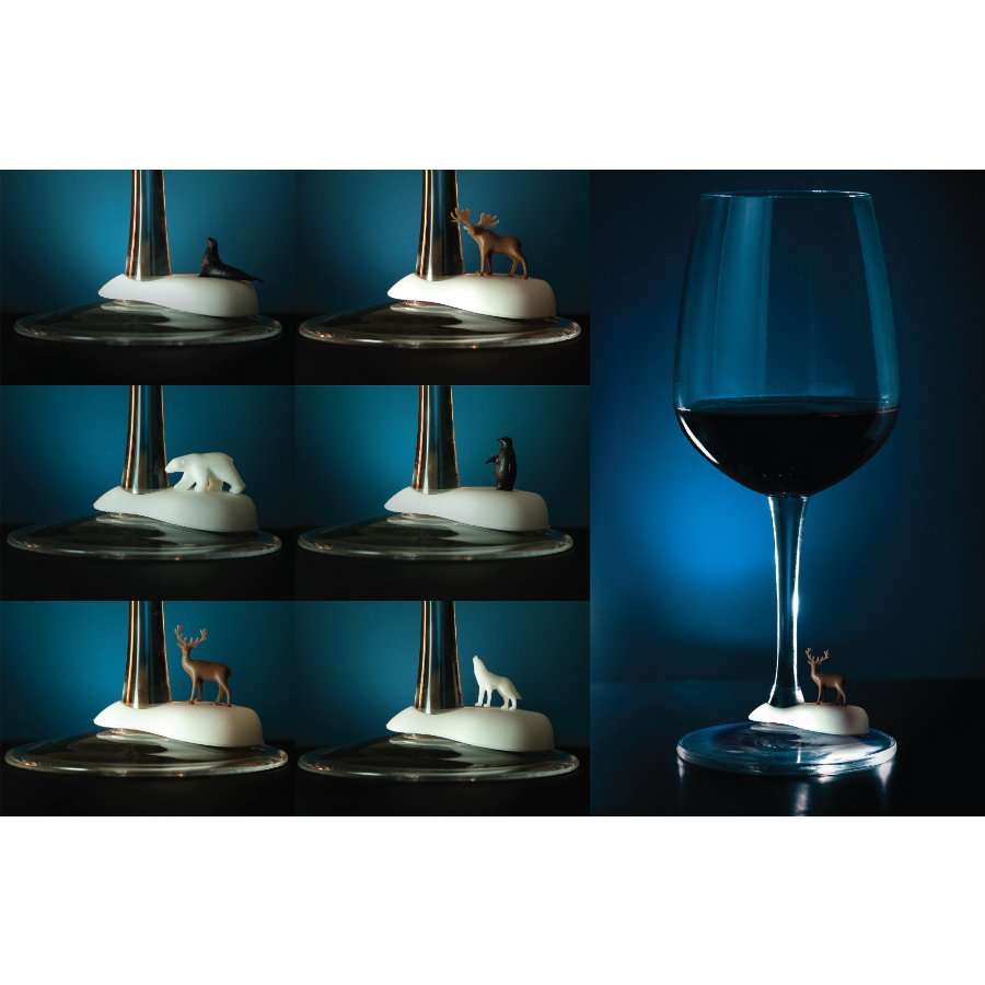 Маркеры для бокалов разноцветные Cool Wine QUALY ДИЗАЙНЕРСКИЕ 00-3880626 Бежевый;белый;коричневый;разноцветный  - Вид №1
