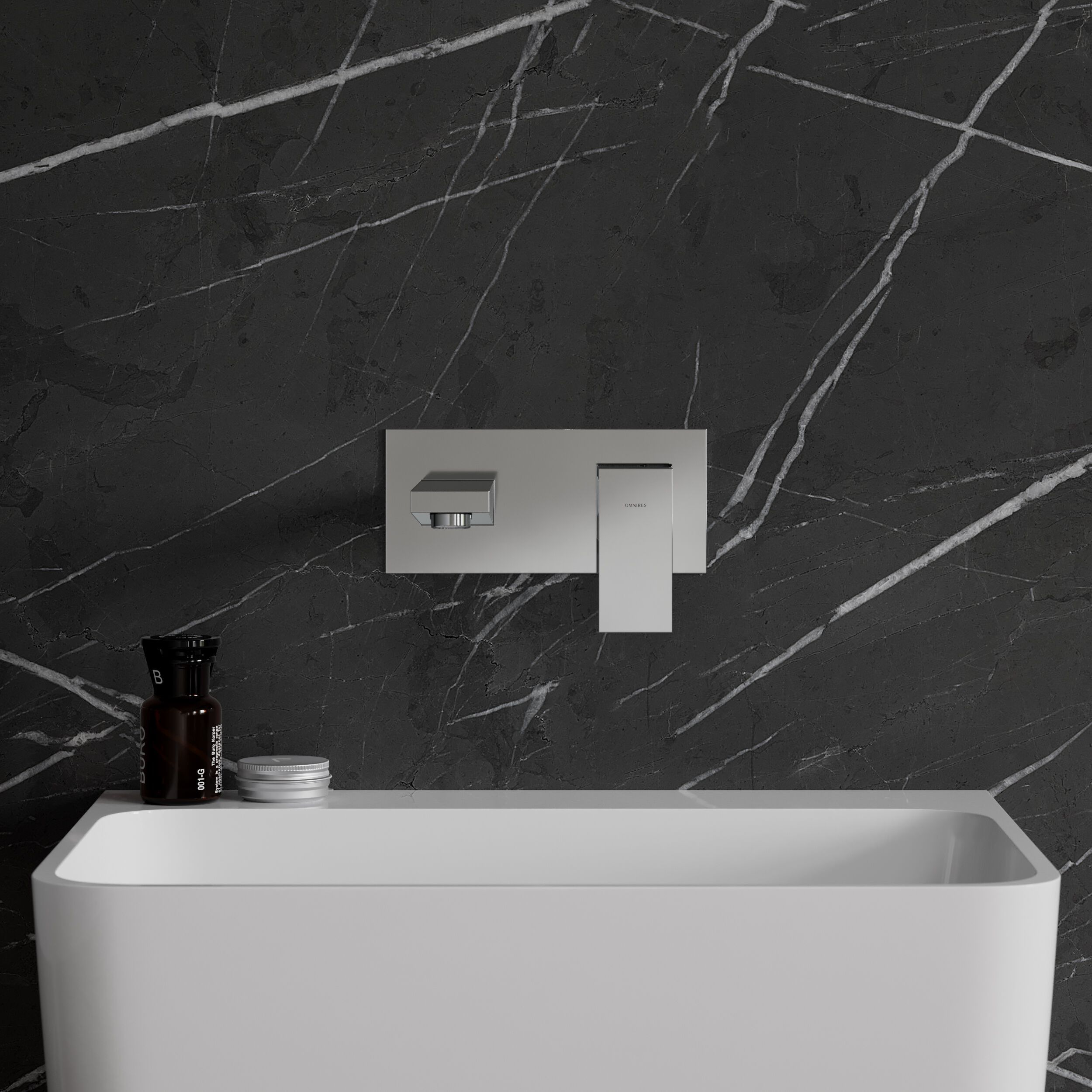 Настенный смеситель для раковины с пластиной OMNIRES Fresh ARCH-00033243 - Вид №1