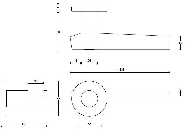 Formani Ручка из нержавеющей стали с атласной отделкой на розах Tense Bb100-g -bb100 - Вид №10