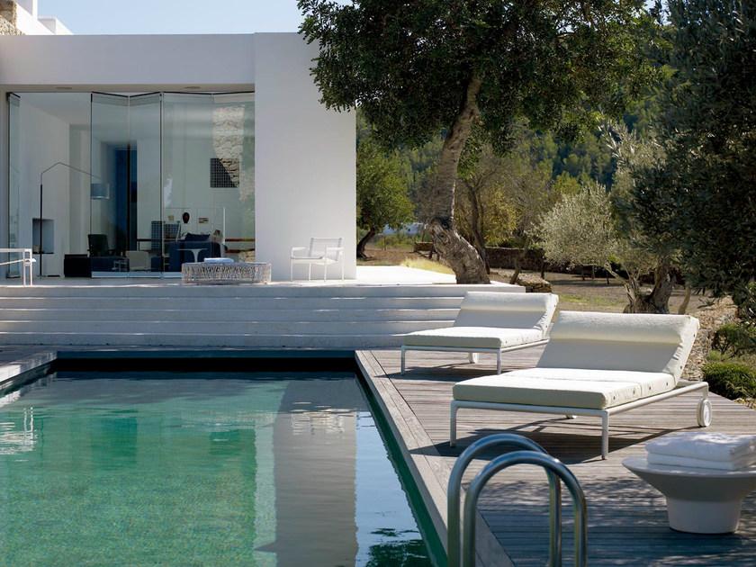 B&B Italia Outdoor Садовая кушетка из ткани Recliner на колесиках Springtime sun-id-1393660 - Вид №2