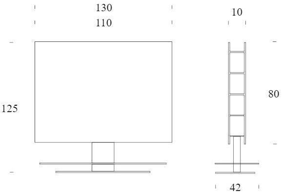 Tonin Casa Регулируемая лакированная тумба под ТВ sun-id-1384476 - Вид №1
