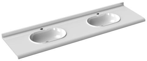 SMLC20055D0M Керамическое консольное мебельное решение Azzurra ceramica Подвесная консоль с двойной раковиной CONSOLLE SIZE 