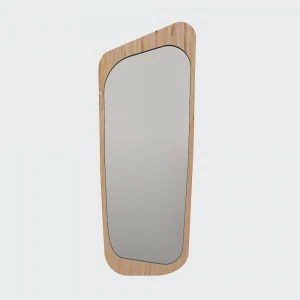 Зеркало настенное большое светло-зеленое шпон Woodi WOODI ДИЗАЙНЕРСКИЕ 00-3966346 Зеленый