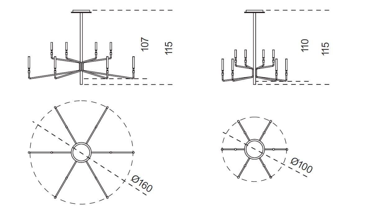 Латунь затемнения светодиодные люстры Gallotti&Radice EPSILON ARCH-00021485 - Вид №3