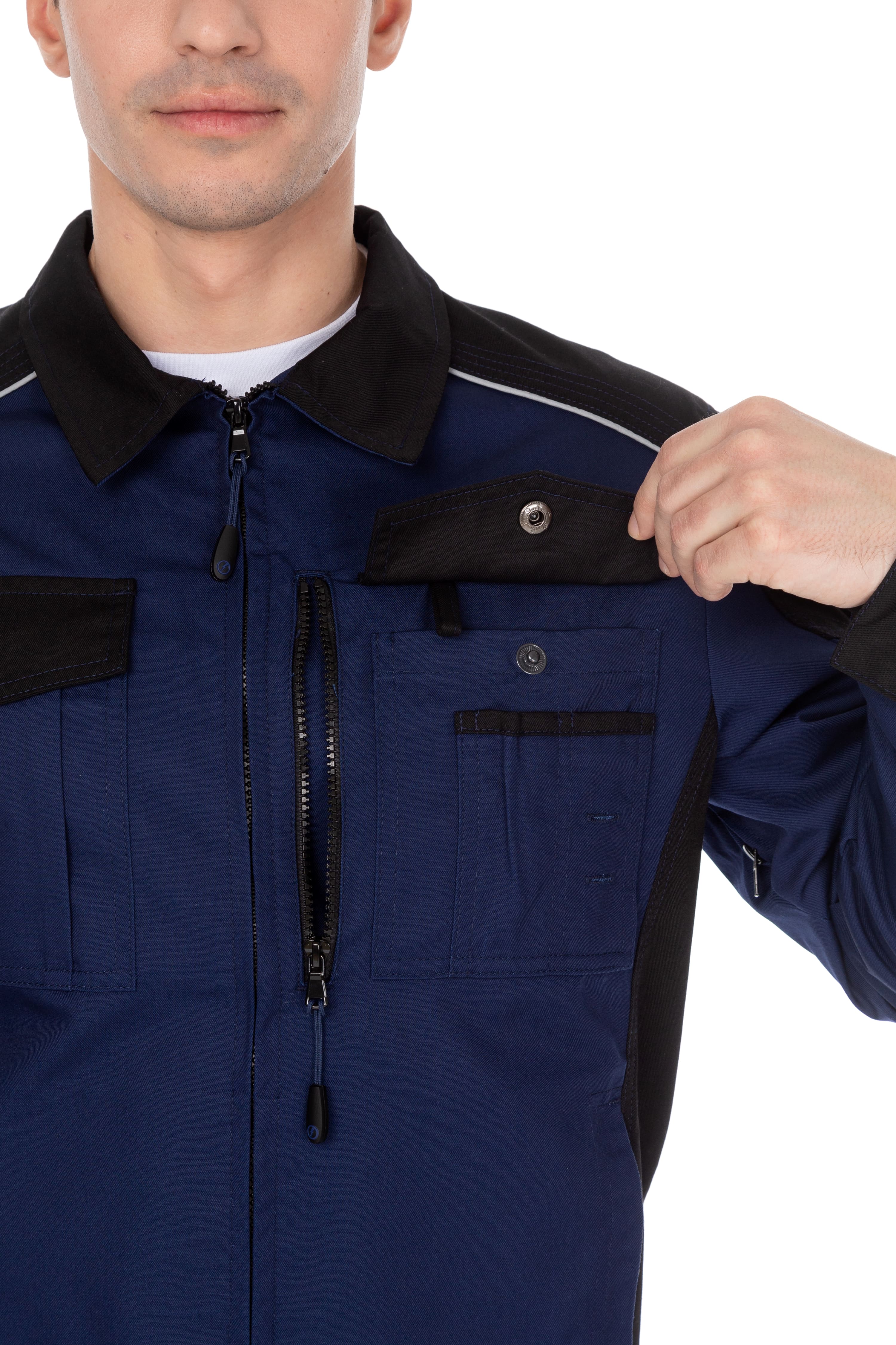 70044 Костюм  NEW темно-синий с черным STATUS  Летняя спецодежда  размер 52-54/170-176  - Вид №20