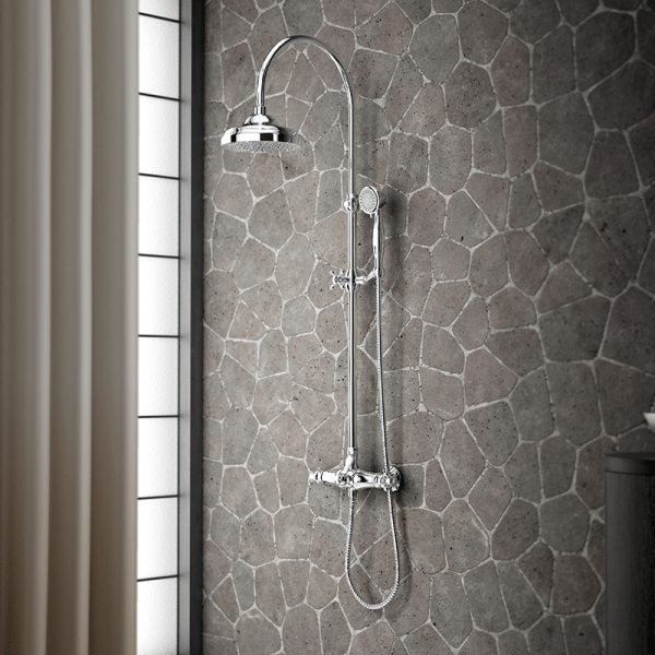 128190 PREMIUM Хром душ термостатический с телескопической колонной Хром GRB MIXERS  - Вид №2