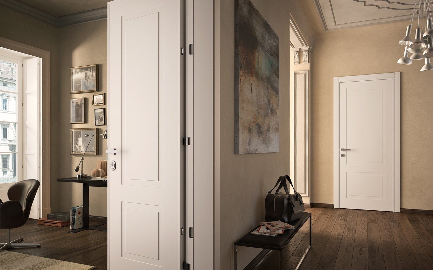 Лакированная бронированная входная дверь в классическом стиле GAROFOLI Sovrana ARCH-00063666 - Вид №5