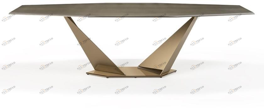 Reflex Восьмиугольный стеклянный стол на металлической основе sun-id-1512827