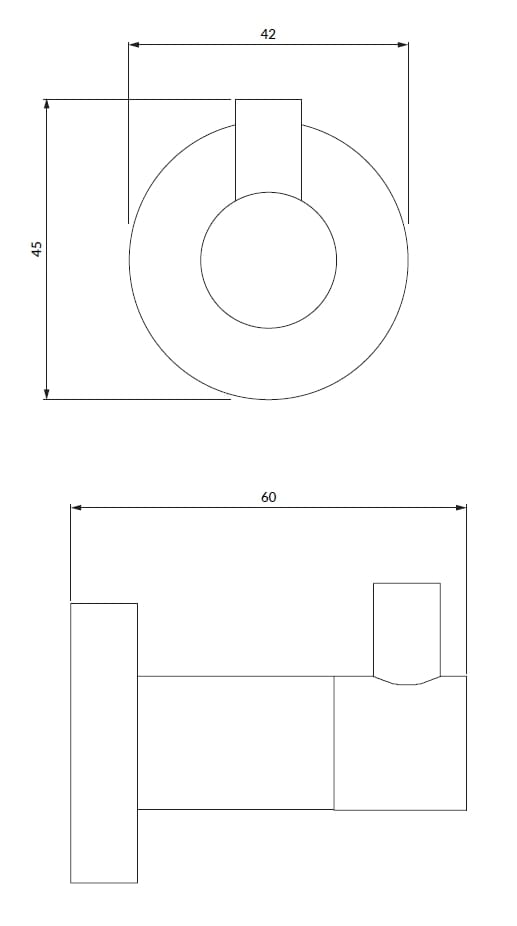 Вешалка для полотенец из латуни OMNIRES MODERN PROJECT MP60110 ARCH-00107358 - Вид №8