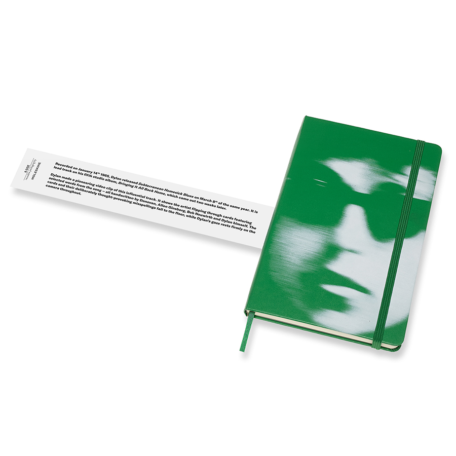 Блокнот Moleskine BOB DYLAN Large 130х210мм 240стр. линейка твердая обложка зеленый 1127195 - Вид №5