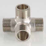 VTr.661.N.0004 Фитинг резьбовой – крестовина двухплоскостная Valtec ½  - Вид №8