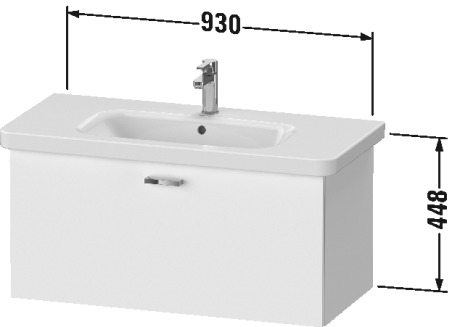 XB607705252 XBase Тумбочка подвесная Европейский дуб, декор Duravit  - Вид №3