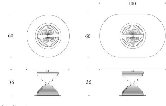 Tonin Casa Журнальный столик овальный стеклянный sun-id-1509129 - Вид №1