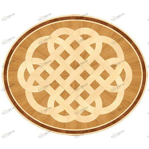 Художественный паркет Da Vinci Розетка 26-140 Дуб Селект (Гладкая) х1000диаметр мм 260090140