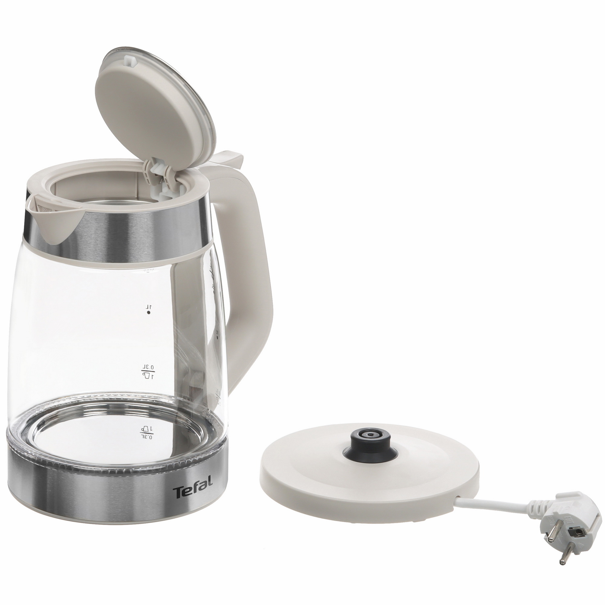 5606090 Электрочайник Tefal Glass Kettle KI605B30 серый STDN-0097864 - Вид №5