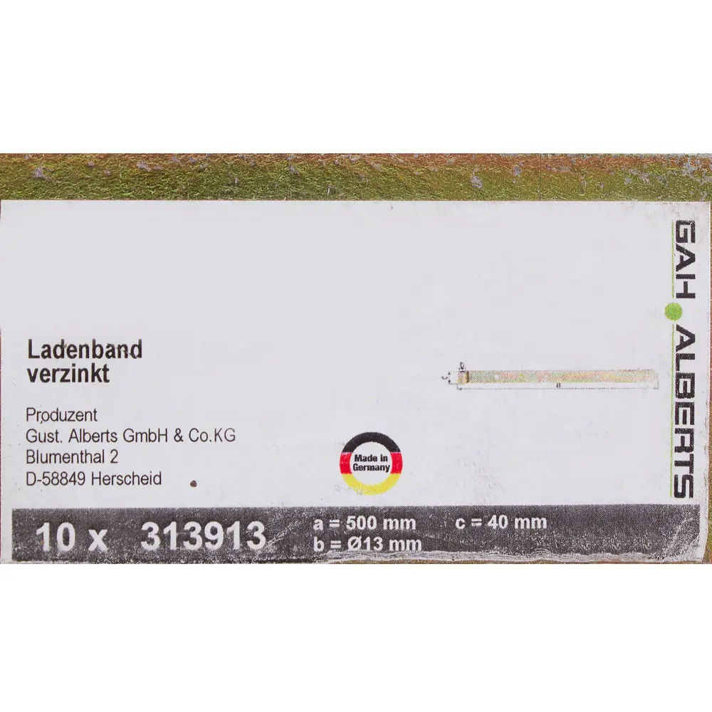 16965608 Петля воротная накидная d 13, 500x40x5 мм STLM-0007289 Santreyd  - Вид №1