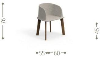 Talenti Мягкое кресло из ткани в современном стиле Cleo teak Cleppz - Вид №5