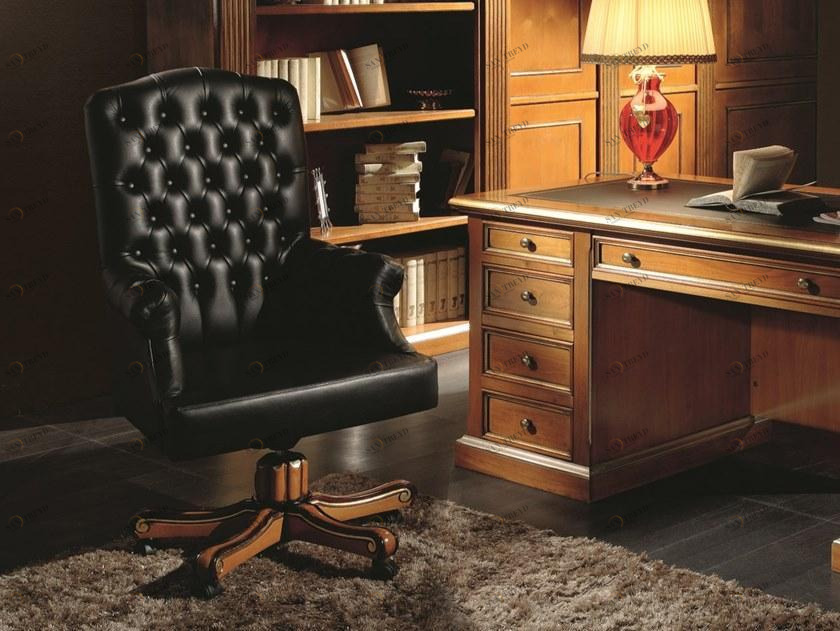 SCAPPINI & C Поворотное кожаное кресло для руководителей с 5 спицами 35th anniversary 2240