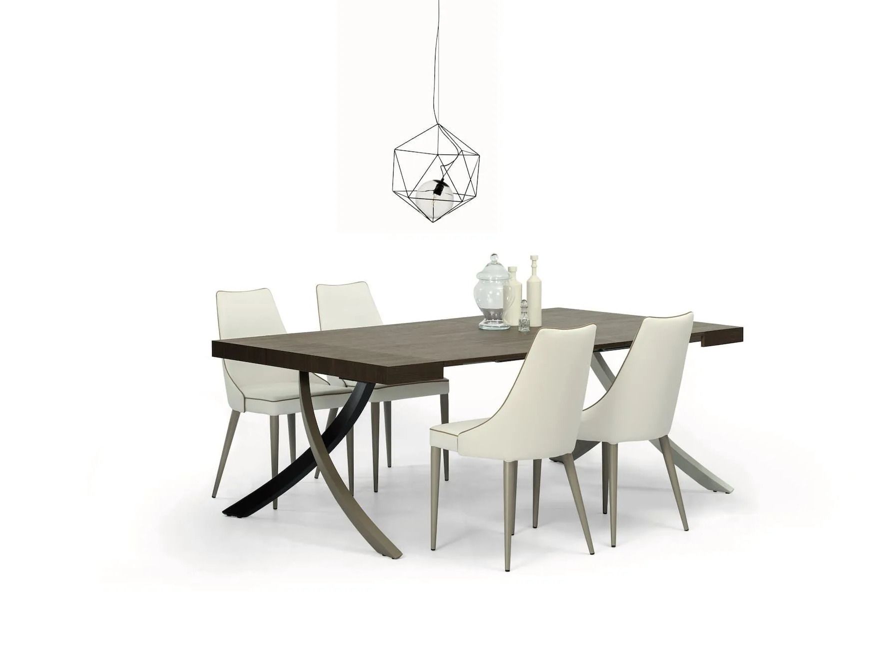 Выдвижная консоль из стали и дерева Bontempi Casa художественный ARCH-00037905 - Вид №4