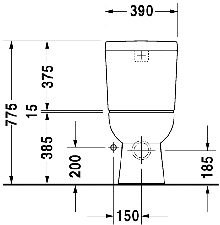 21420900002 Компакт унитаз с бачком Белый Duravit D-Code Германия - Вид №4