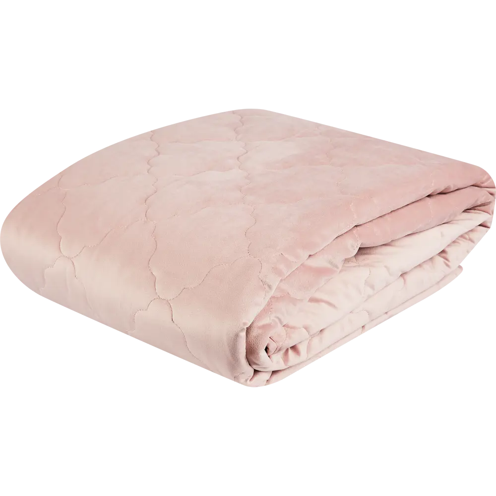 Покрывало Ромб 220x240 см бархат цвет розовый Бельвита STLM-2036659