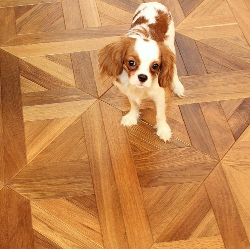 Модульный паркет Marco Ferutti Linea Linea Термо Дуб с брашью (Текстурированная) 405х405 мм 2600600032 - Вид №5