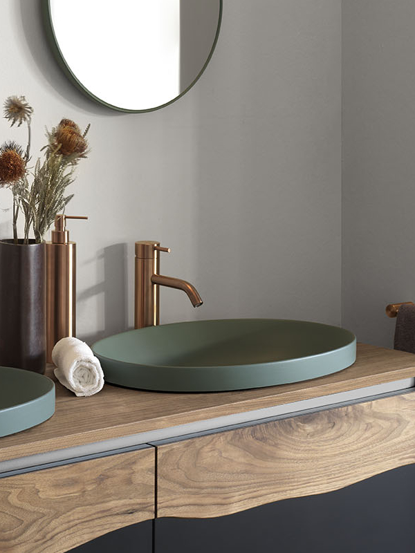 C525M3L70.101RV Тумба подвесная с 3 выдвижными ящиками 50 см A. e T. Italia TRACE Белый матовый - Дуб Италия AeT ITALIA - Вид №11