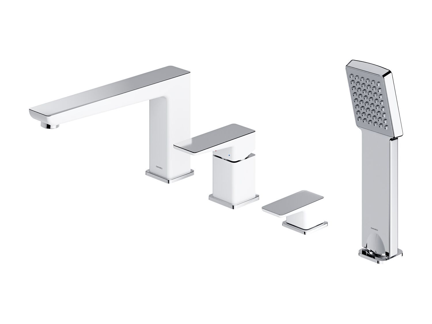 Смеситель для ванны с 4 отверстиями и ручным душем OMNIRES Парма ARCH-00108154 - Вид №5