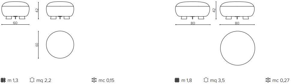 True Design Круглый мягкий пуф с полкой для журналов Code Cd80ro +cd60ro - Вид №16