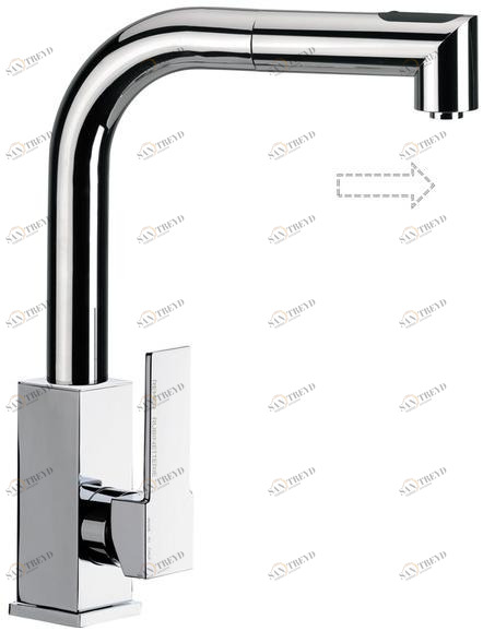 Remer Rubinetterie Смеситель для кухни из хромированной латуни с вытяжным душем Gourmet Q 82