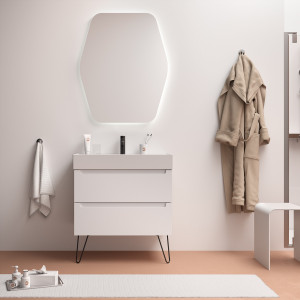 81715 SALGAR Мебель под умывальник MONTERREY 800 2 металлических ящика БЕЛЫЙ ХЛОПОК 797 x 540 x 450 мм Белый хлопок