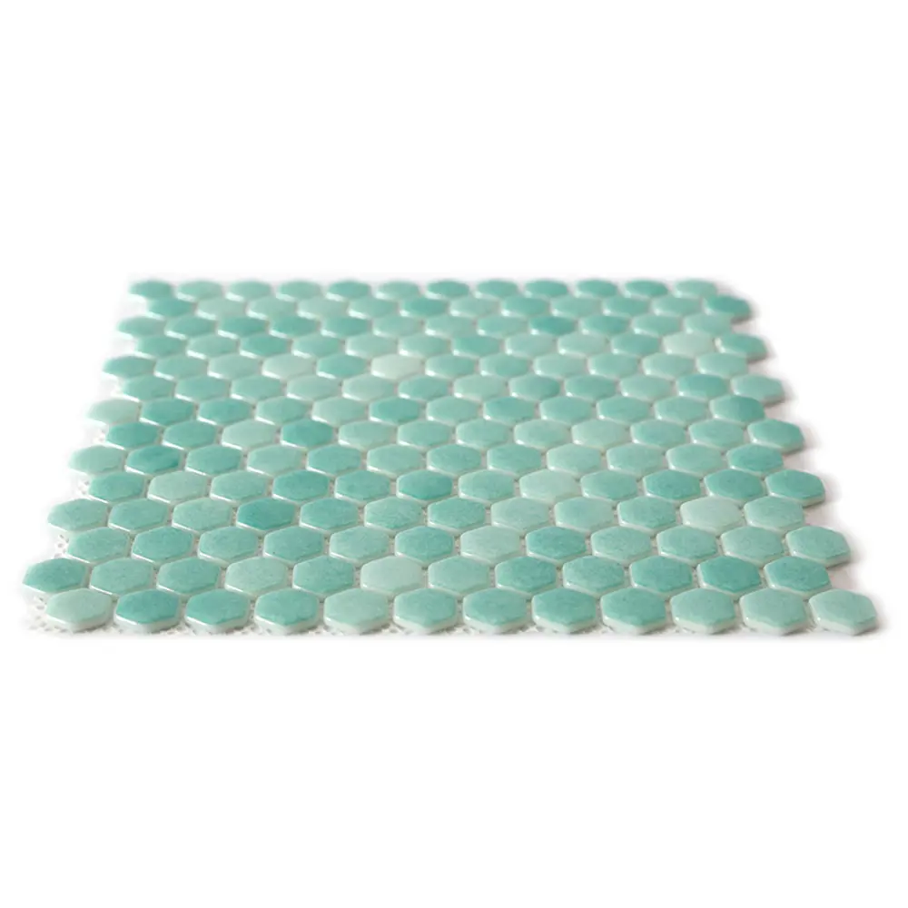 Мозаика стеклянная Natural STP-GN008-HEX 29x29 см цвет зеленый 84830273 STLM-2093160 Santreyd Steppa - Вид №4