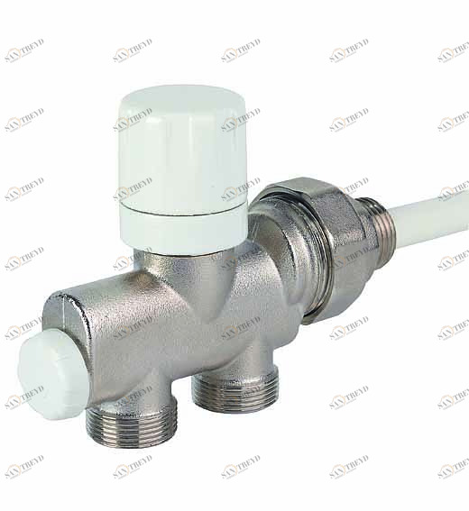 Carlo Poletti V15931Q 4 way valve for copper or plastic pipe. Distance between connections 38 mm 
