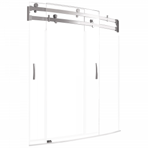 Изогнутая душевая дверь для ванны 60 "x 30"