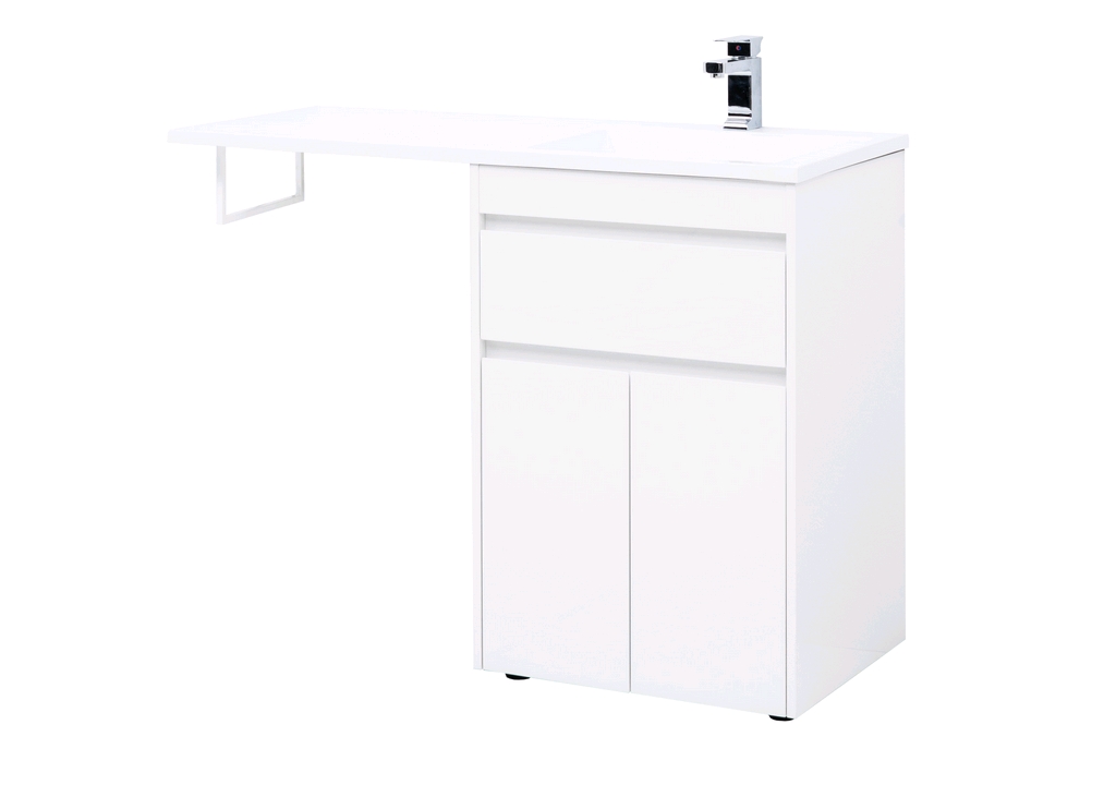 Тумба с раковиной Aquanet Токио 120 R белый (напольная, 1 ящик, 2 дверцы) 0023774500235500 - Вид №7