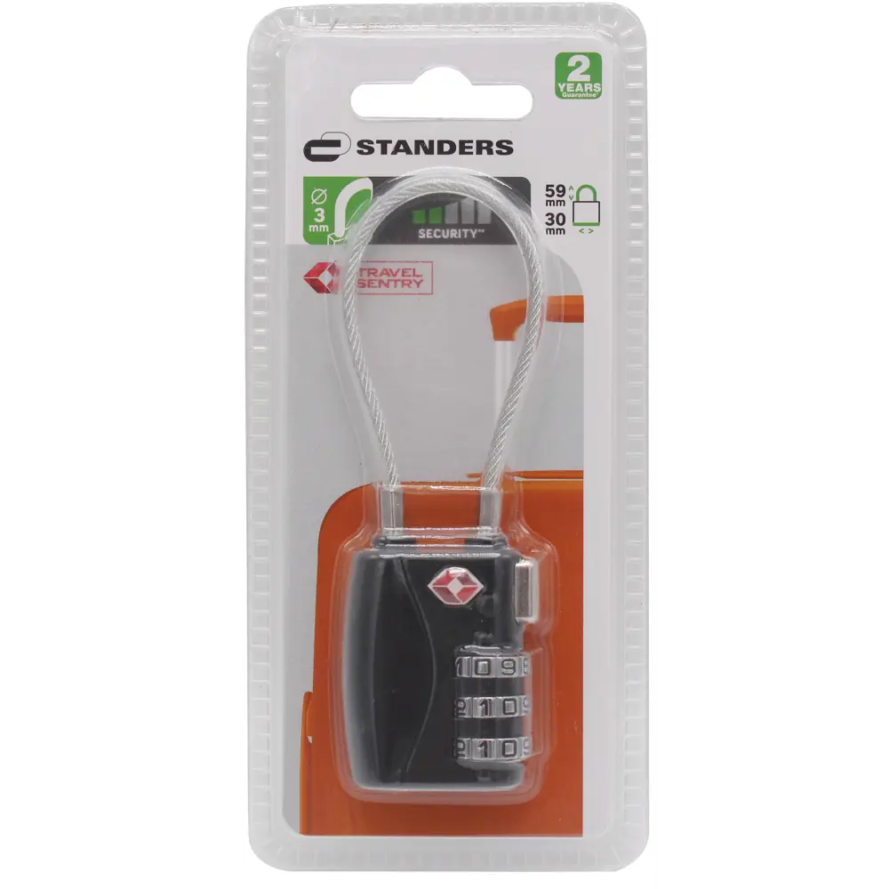 Замок багажный кодовый Standers гибкий, 30 мм, цинк/сталь 82247306 STLM-2017874  - Вид №1