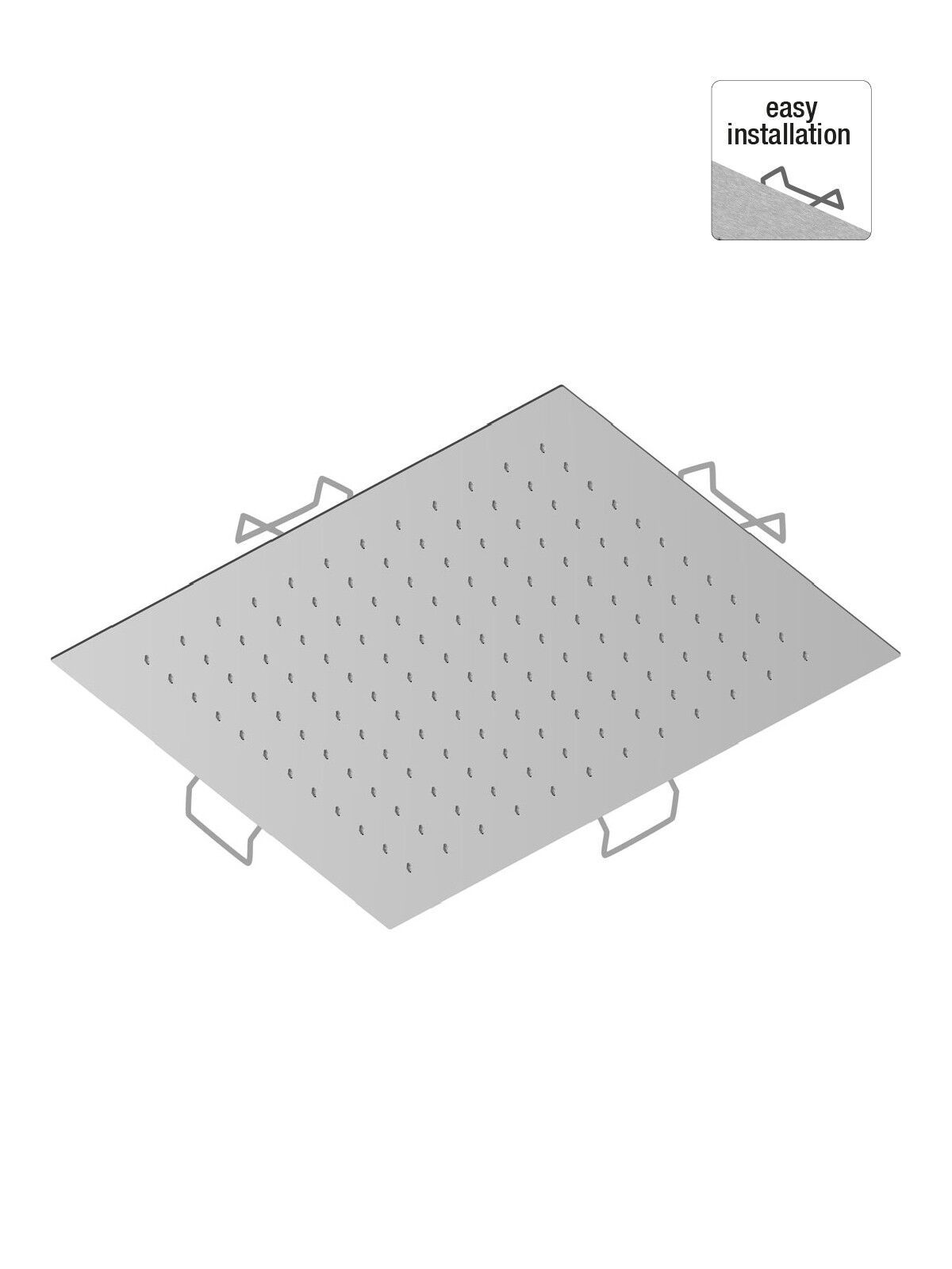Квадратная потолочная душевая головка с системой защиты от накипи Rubinetterie Frattini душевые ARCH-00113030 - Вид №7
