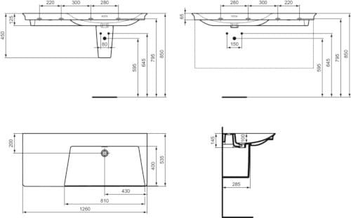 Керамическая раковина с одним переливом и столешницей Ideal Standard La Dolce Vita ARCH-00106274 - Вид №5