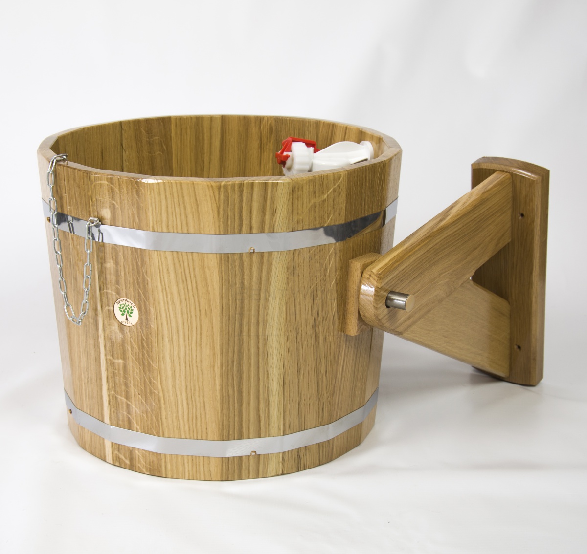 148 Обливное устройство из дуба 20 литров (дуб натуральный) Alyarus  - Вид №3