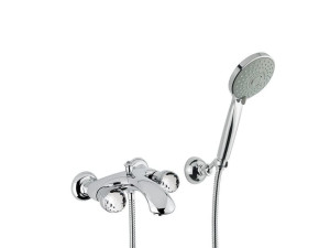 Хромированный латунный настенный смеситель для ванны