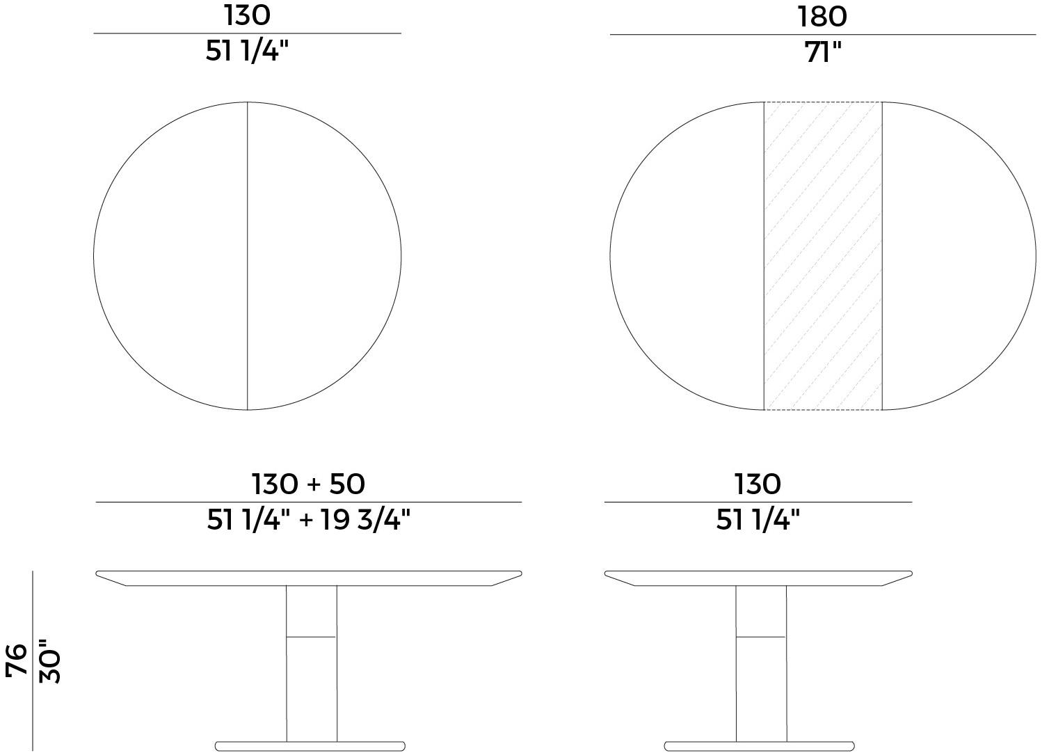 Potocco Круглый обеденный стол Diva 775/tc1 - Вид №5