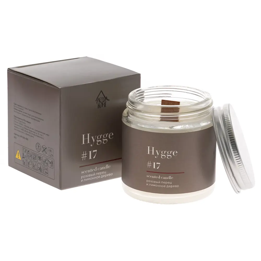 Свеча в стакане ароматизированная Arida Home Hygge N17 Розовый перец и лимонное дерево 89389530 STLM-2049818 