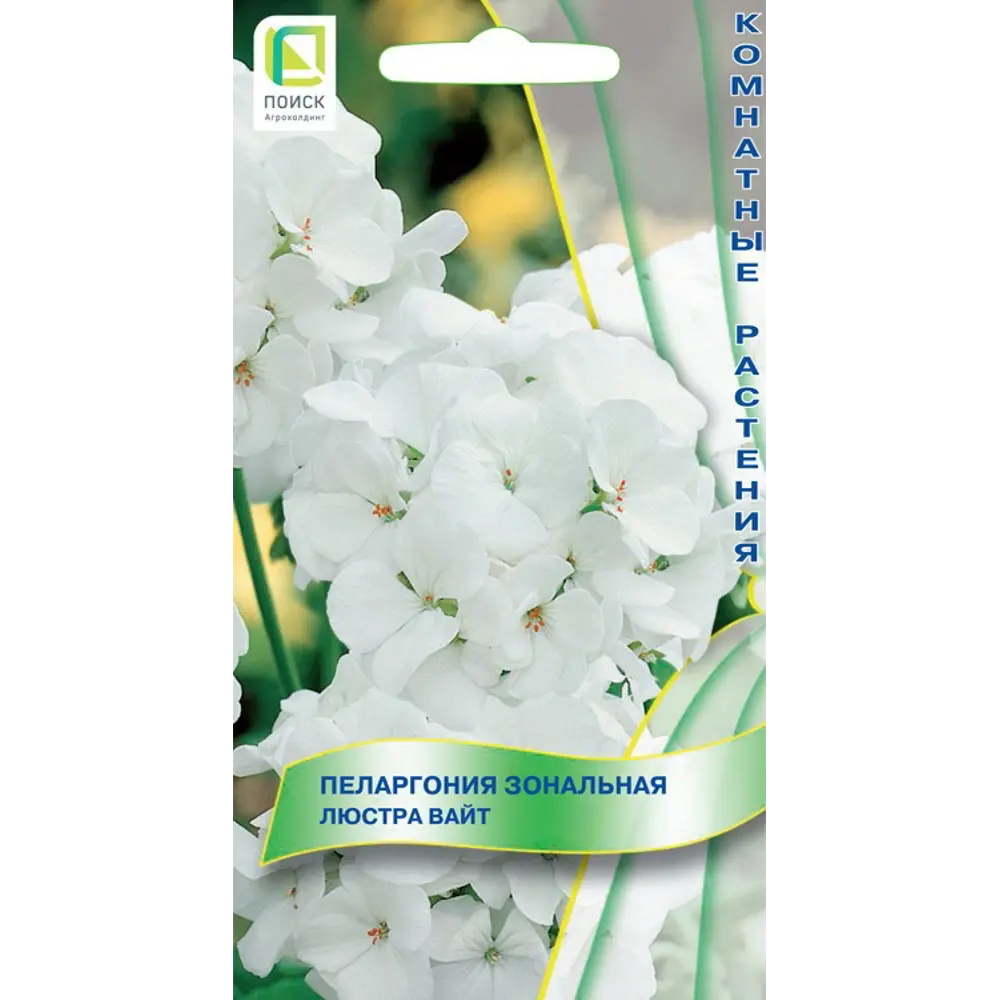 Семена цветов Поиск пеларгония зональная Люстра вайт 5 шт. 86218053 STLM-2052514 