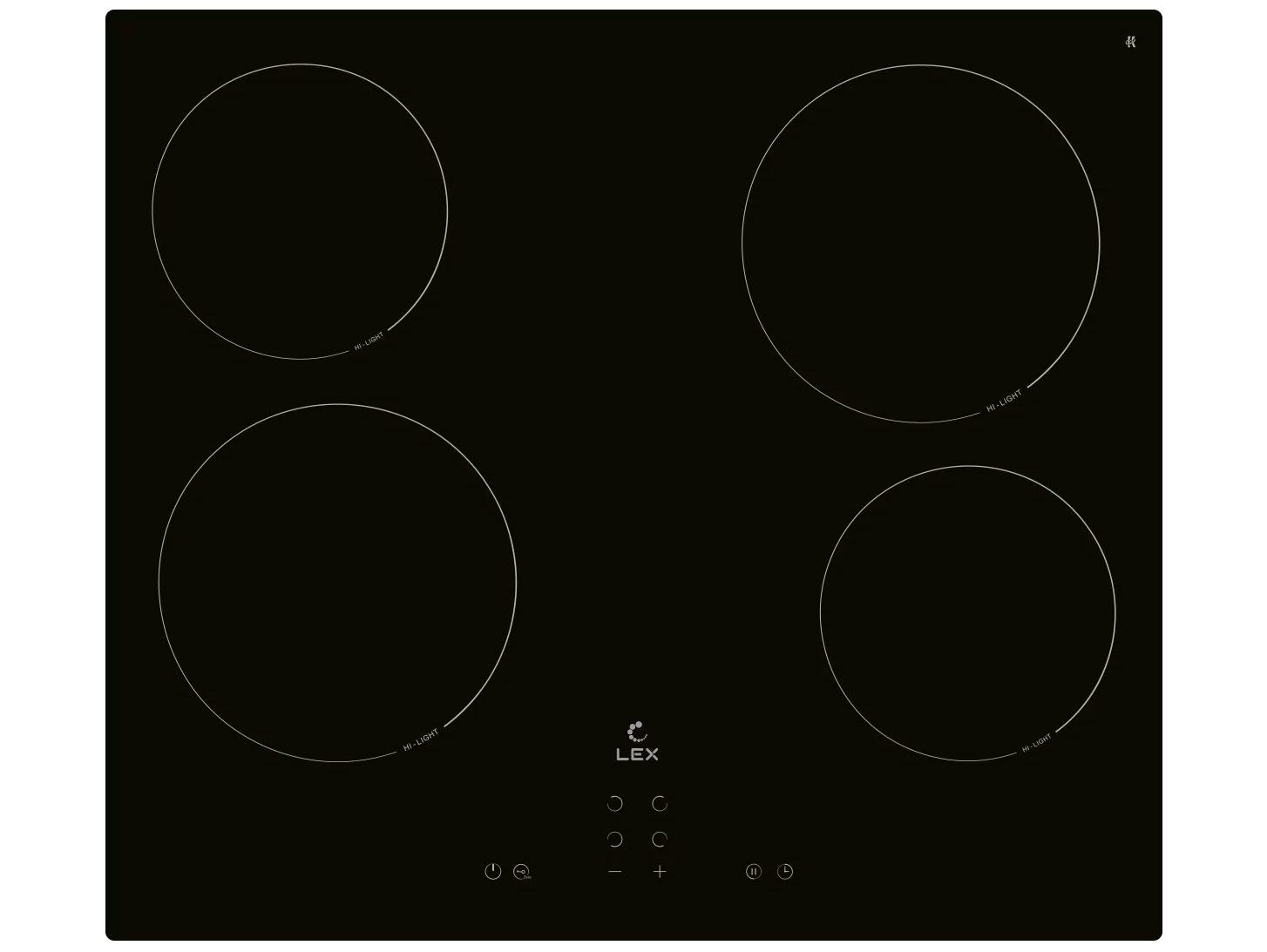 9101427 Электрическая варочная поверхность LEX EVH 640A BL STDN-0095751