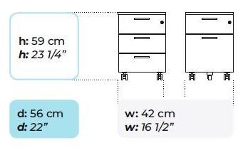 Bralco Офисный ящик с колесиками и замком Eko sun-id-1512352 - Вид №2