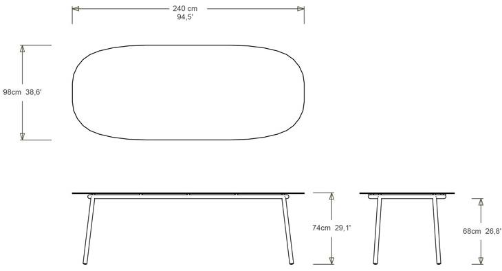 TRIBÙ Обеденный садовый стол Tosca 05354-10/05355-10 - Вид №8