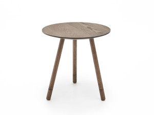 Круглый деревянный журнальный столик