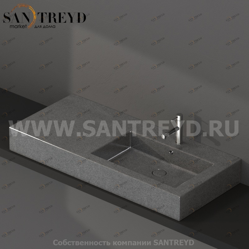 IN116DAPG Подвесная раковина настенная прямоугольная Ceramica Globo  серая 