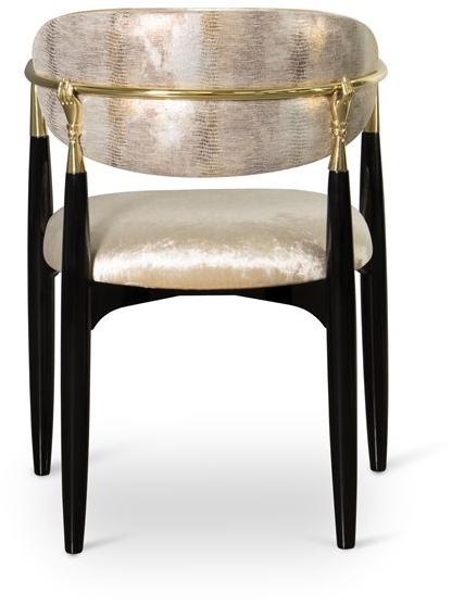 KOKET Стул из лакированной кожи с подлокотниками Nahema sun-id-1469270 - Вид №3