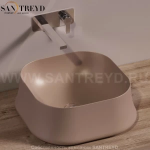 SH06MOKAMATT Накладная раковина на столешницу  квадратная Simas Sharp